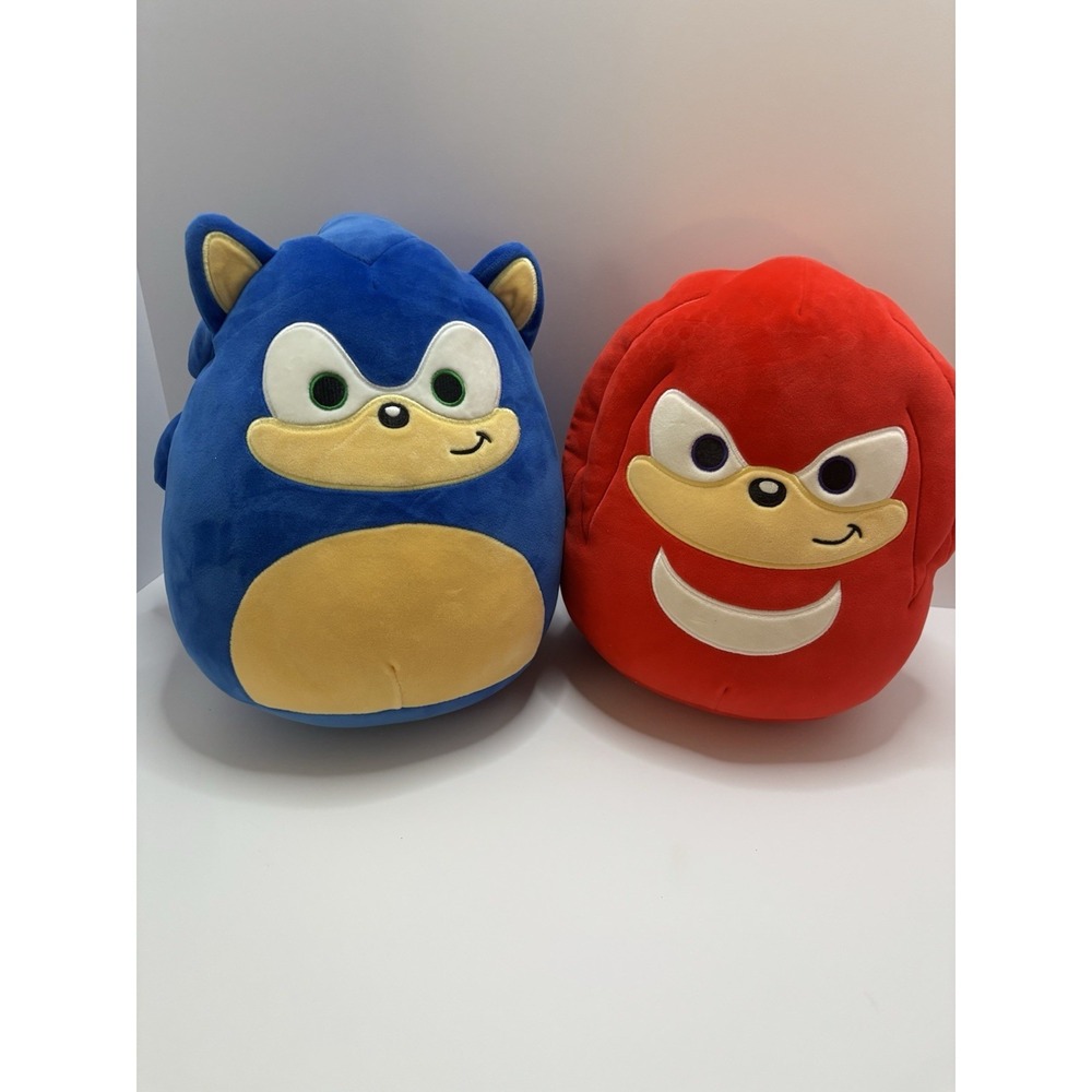 SONIC And KNUCKLES 10" Plush Squishmallow SONIC The Hedgehog 2023‎ Lot Of 2